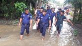 বন্যায় ক্ষতিগ্রস্থদের পাশে বিয়ানীবাজার থানা পুলিশ