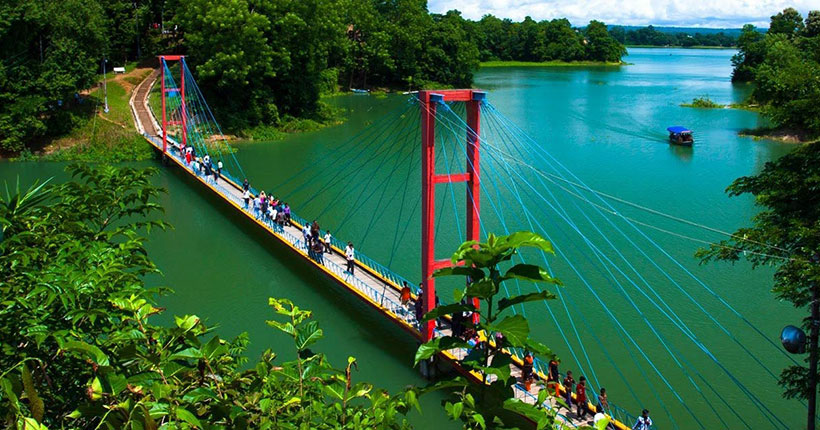 ৩ মাস পর ভেসে উঠল রাঙামাটির ঝুলন্ত সেতু