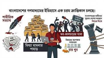 কলম যখন কাঠগড়ায়: সংকটে বাংলাদেশের গণমাধ্যম